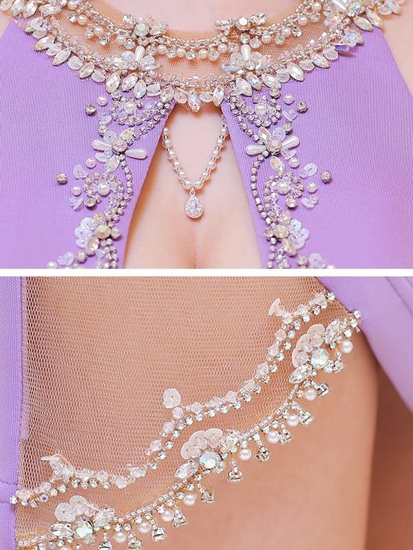 画像30: XSサイズあり【ANGEL R/エンジェルアール】デコルテバストビジューチャーム/ パールチェーン/ タイト/ ミニドレス/ キャバドレス[OF2]