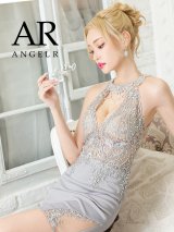 XSサイズあり【Angel R/エンジェルアール】アッパーフラワーレース/ ビジュー/ パールチェーン/ ノースリーブ/ シアー/ タイト/ ミニドレス/ キャバドレス[OF2]