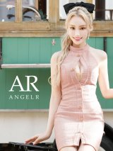 XSサイズあり【ANGEL R/エンジェルアール】ホルターネック/ バストカット/ ツイード/ タイト/ ミニドレス/ キャバドレス[OF2]