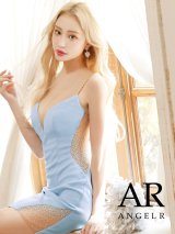 XSサイズあり【ANGEL R/エンジェルアール】グラデーションビジュー/ ショルダーチェーン/ ワンカラー/ タイト/ キャミソール/ ミニドレス/ キャバドレス[OF2]