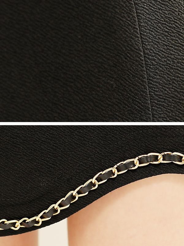 画像10: XSサイズあり【ANGEL R/エンジェルアール】バストラインビジュー/ ウェーブチェーン/ ワンカラー/ キャミソール/ ストレッチ/ タイト/ ミニドレス/ キャバドレス[OF2]