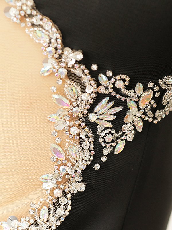 画像32: XSサイズあり【ANGEL R/エンジェルアール】バストクロスビジュー/ シースルーショルダー/ シアー/ ストレッチ/ タイト/ ミニドレス/ キャバドレス[OF2]