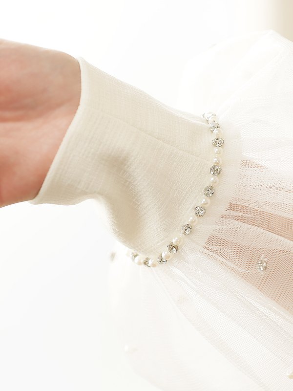 画像18: 【ANGEL R/エンジェルアール】デコルテビジュー/ バストレースアップ/ ロングスリーブ/ パフスリーブ/ 袖あり/ タイト/ ミニドレス/ キャバドレス[OF2]