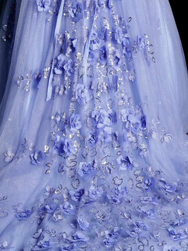 画像8: 【ANGEL R/エンジェルアール】ベア/ 立体フラワー/ ウェディング/ バースデー/ プリンセス/ フレア/ ロングドレス/ キャバドレスlong[HC03]