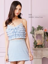 XSサイズあり【ANGEL R/エンジェルアール】 アッパーフリル/ バストウエストビジュー/ セパレート/ フレア/ マイクロミニ/ ミニドレス/ キャバドレス[OF2]