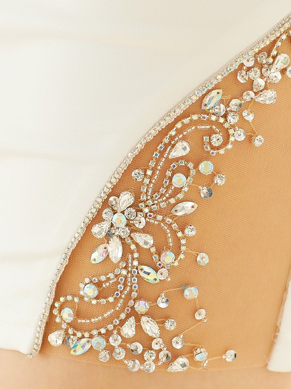 画像12: XSサイズあり【ANGEL R/エンジェルアール】バストラインビジュー/ キャミソール/ シアー/ マイクロミニ/ タイト/ ミニドレス/ キャバドレス[OF2]