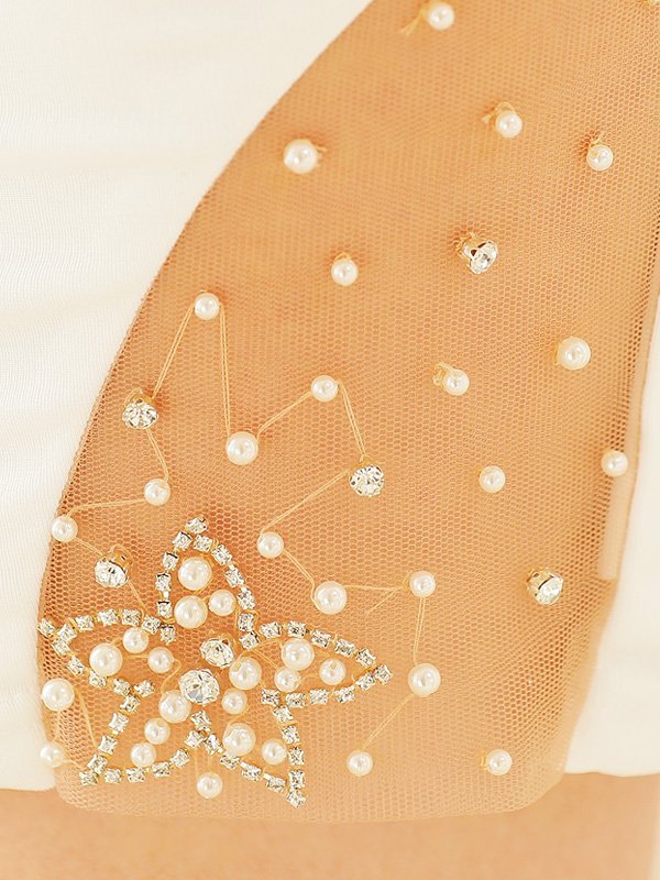 画像12: XSサイズあり【ANGEL R/エンジェルアール】デコルテフラワーレース/ パールチェーンチャーム/ ドレープ/ タイト/ ミニドレス/ キャバドレス[OF2]