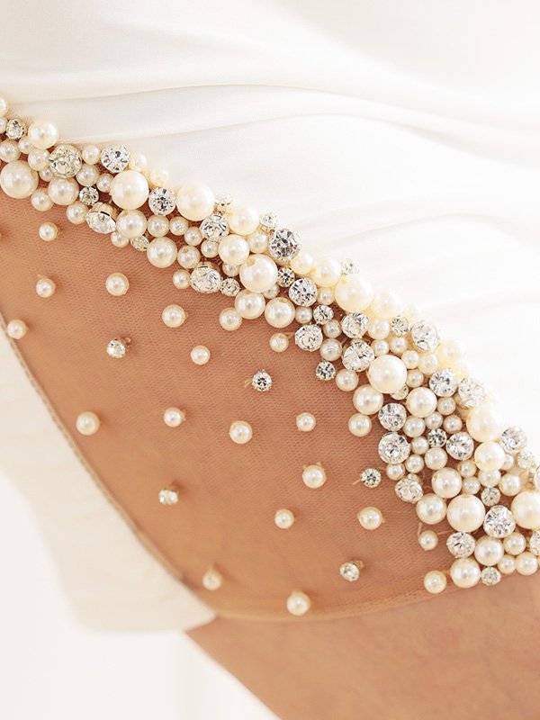 画像27: XSサイズあり【ANGEL R/エンジェルアール】 アシンメトリー/ ビジュー/ パール/ ドレープ/ ワンショルダー/ タイト/ ミニドレス/ キャバドレス[OF2]