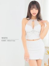 XSサイズあり【ANGEL R/エンジェルアール】ホルターネック/ バストレース/ ビジュー/ セパレート/ タイト/ マイクロミニ/ ミニドレス/ キャバドレス[OF2]