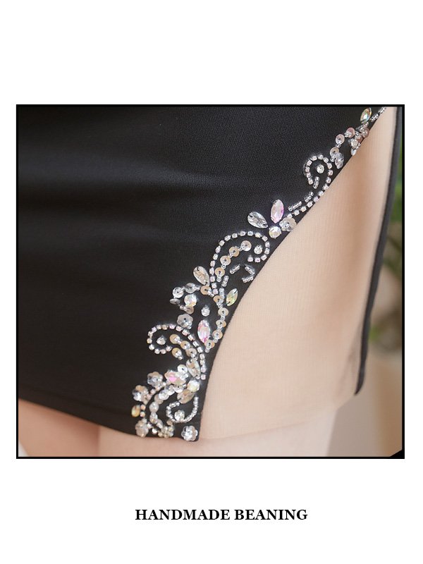 画像11: XSサイズあり【ANGEL R/エンジェルアール】 シフォンスリーブ/ ビジュー/ メッシュ/ ミニドレス/ キャバドレス[OF2]