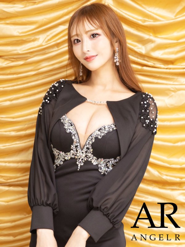 画像1: 【ファッション小物：ボレロ】【ANGEL R/エンジェルアール】ショルダーパール/ 長袖/ / パフスリーブ/ 袖ありボレロ[OF02]