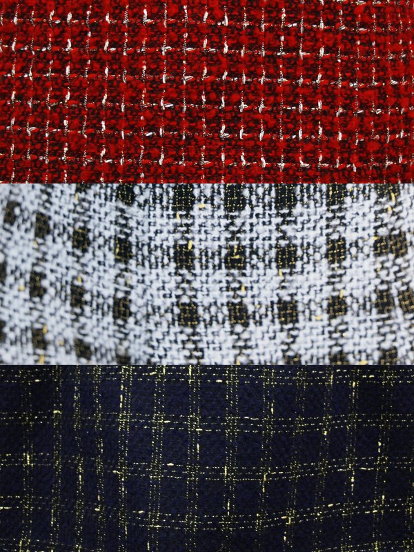 画像9: XSサイズあり【ANGEL R/エンジェルアール】ワンショル/ パール/ チェックツイード/ フリル/ Aライン/ フレア/ ミニドレス/ キャバドレス[OF2]