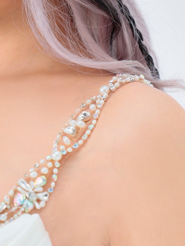 画像12: XSサイズあり【ANGEL R/エンジェルアール】ドレープ/ ビジュー/ ストレッチ/ マイクロミニ/ タイト/ ミニドレス/ キャバドレス[OF2]