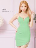 XSサイズあり【ANGEL R/エンジェルアール】バックシースルー/ オープンメッシュ/ ビジュー/ キャミソール/ タイト/ ミニドレス/ キャバドレス[OF2]