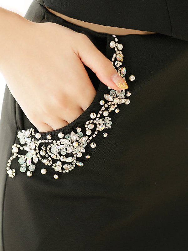 画像13: XSサイズあり【ANGEL R/エンジェルアール】バストポケットビジュー/ レースアップ/ キャミソール/ セパレート/ マイクロミニ/ タイト/ ミニドレス/ キャバドレス[OF2]