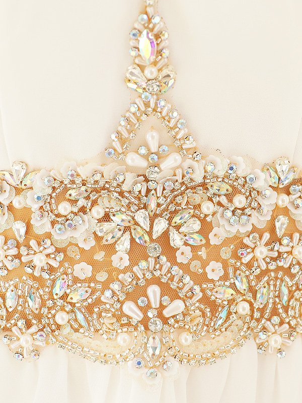 画像11: XSサイズあり【ANGEL R/エンジェルアール】ウエストパール/ ビジュー/ キャミソール/ シフォン/ フレア/ ミニドレス/ キャバドレス[OF2]