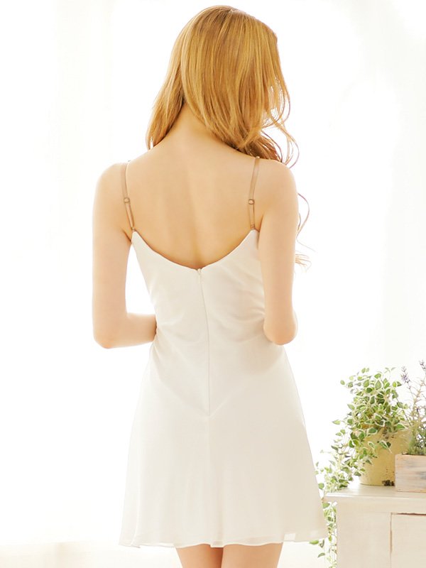 画像10: XSサイズあり【ANGEL R/エンジェルアール】ウエストパール/ ビジュー/ キャミソール/ シフォン/ フレア/ ミニドレス/ キャバドレス[OF2]