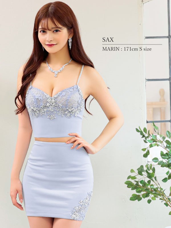 画像26: XSサイズあり【ANGEL R/エンジェルアール】バストレースビジュー/ ショルダーパール/ キャミソール/ セパレート/ マイクロミニ/ タイト/ ミニドレス/ キャバドレス[OF2]