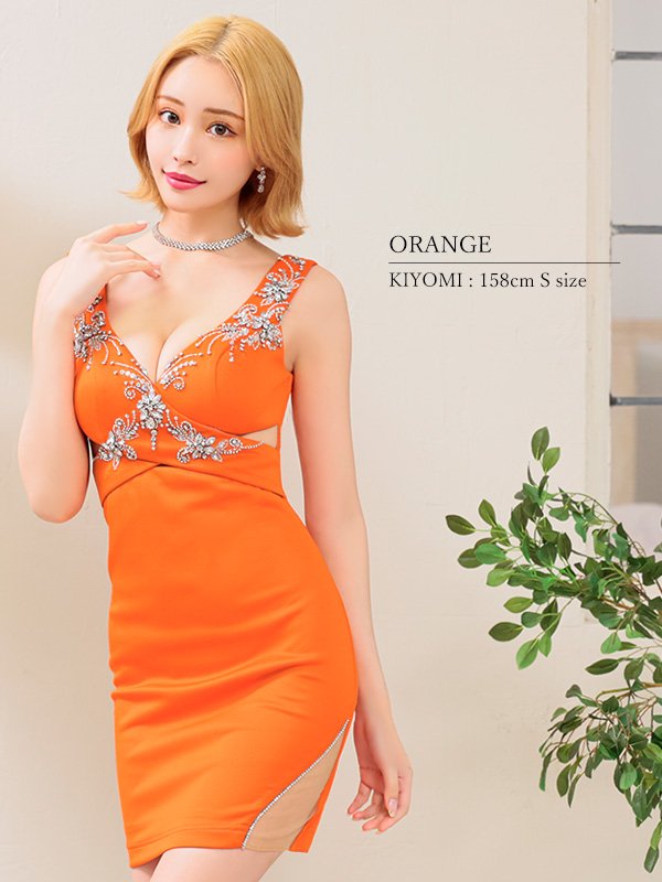 画像19: XSサイズあり【ANGEL R/エンジェルアール】バストクロスデザイン/ フロントビジュー/ タイト/ ミニドレス/ キャバドレス[OF2]