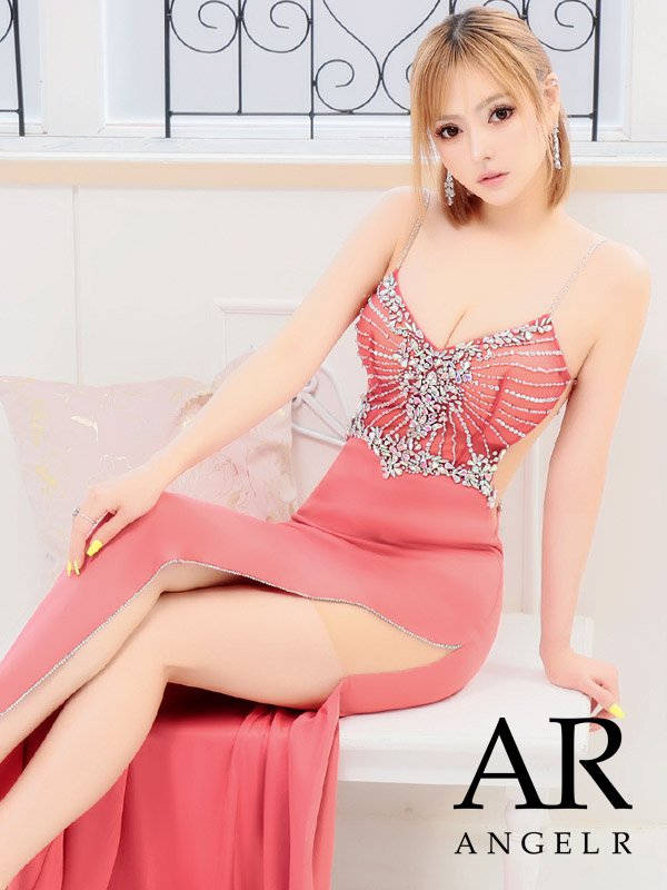 画像2: 【ANGEL R/エンジェルアール】アッパーレース/ ビジューデザイン/ タイト/ ロングドレス/ キャバドレス long[OF2]