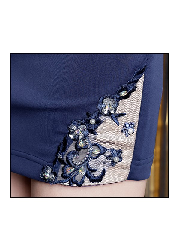 画像11: XSサイズあり【ANGEL R/エンジェルアール】 アッパーフラワーレース/ リボンデザインショルダー/ ビジュー/ セパレート/ マイクロミニドレス/ ミニドレス/ キャバドレス[OF2]