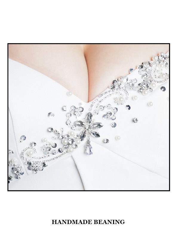 画像20: XSサイズあり【ANGEL R/エンジェルアール】ショルダーパール/ フロントビジュー/ セパレートスタイル/ タイト/ ミニドレス/ キャバドレス[OF2]