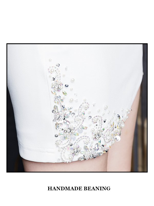 画像27: XSサイズあり【ANGEL R/エンジェルアール】フリルショルダー/ バストカット/ ワンショルダー/ ビジュー/ タイト/ ミニドレス/ キャバドレス[OF2]