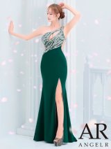 【ANGEL R/エンジェルアール】アッパービジュー/ バストカット/ メッシュ/ ワンカラー/ ワンショルダー/ タイト/ ロングドレス/ キャバドレス long[OF2]