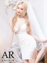 XSサイズあり【ANGEL R/エンジェルアール】アシンメトリーバストデザイン/ タック / ビジュー/ タイト/ ミニドレス/ キャバドレス[OF2]