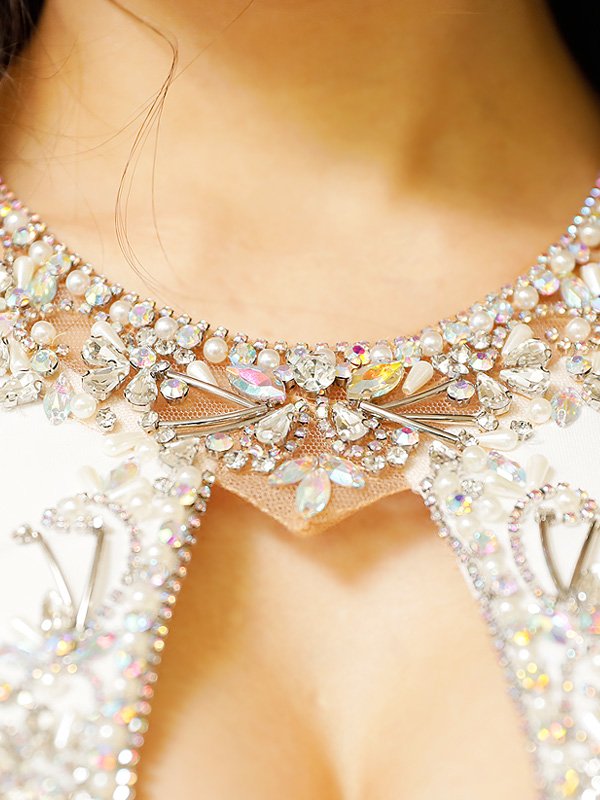 画像11: XSサイズあり【ANGEL R/エンジェルアール】オープンバスト/ デコルテビジュー/ アメスリ/ チェーン/ セパレート/ マイクロミニ/ タイト/ ミニドレス/ キャバドレス[OF2]