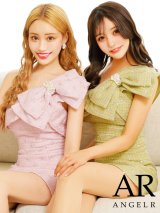 XSサイズあり【ANGEL R/エンジェルアール】ビッグリボン/ パールビジュー/ ツイード/ スパンコール/ ワンショルダー/ タイト/ ミニドレス/ キャバドレス[OF2]