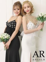【ANGEL R/エンジェルアール】レース/ ペプラムデザイン/ フラワービジュー/ ミディアム/ ロングドレス/ キャバドレス long[OF2]