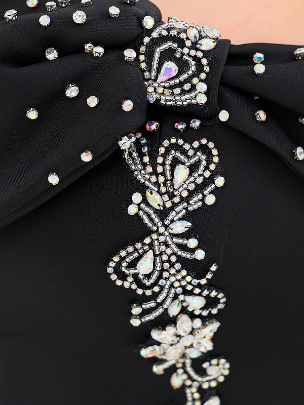 画像12: XSサイズあり【ANGEL R/エンジェルアール】リボンモチーフ/ オフショルダー/ ハートビジューデザイン/ タイト/ ミニドレス/ キャバドレス[OF2]