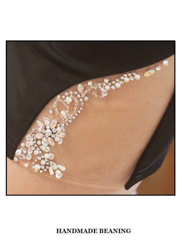 画像6: XSサイズあり【ANGEL R/エンジェルアール】バストレースアップ/ Vウエスト/ ビジュー/ ワンカラー/ シアー/ タイト/ ミニドレス/ キャバドレス[OF2]