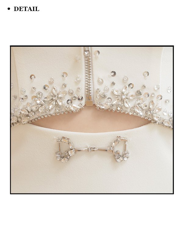 画像32: XSサイズあり【ANGEL R/エンジェルアール】フロントファスナー/ ウエストカット/ ビジュー/ チャーム/ キャミソール/ タイト/ ミニドレス/ キャバドレス[OF2]