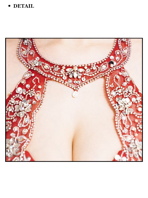 画像24: XSサイズあり【ANGEL R/エンジェルアール】バストサイドメッシュ/ ビジュー/ ホルターネック/ タイトミニドレス/ キャバドレス[OF2]