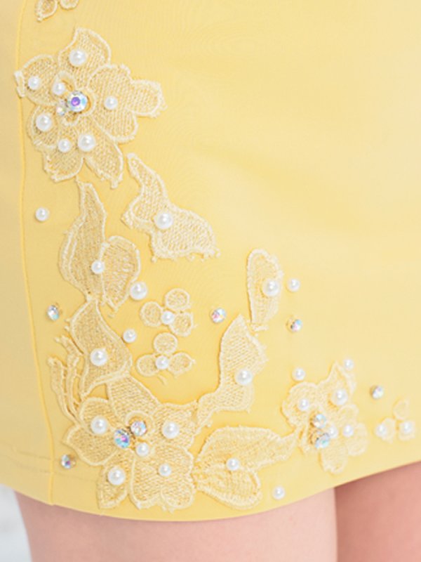 画像12: XSサイズあり【ANGEL R/エンジェルアール】パール付き/ ワンショルダー/ シフォン/ ストレッチ/ タイト/ セットアップ/ ミニドレス/ キャバドレス[OF2]