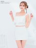 画像18: XSサイズあり【ANGEL R/エンジェルアール】パール付き/ ワンショルダー/ シフォン/ ストレッチ/ タイト/ セットアップ/ ミニドレス/ キャバドレス[OF2]