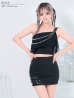 画像15: XSサイズあり【ANGEL R/エンジェルアール】パール付き/ ワンショルダー/ シフォン/ ストレッチ/ タイト/ セットアップ/ ミニドレス/ キャバドレス[OF2]
