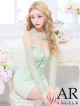 XSサイズあり【ANGEL R/エンジェルアール】ロングスリーブ/ ホルターネック/ ウエストカット/レース/ ビジュー/ メッシュ/ ミニドレス/ キャバドレス[OF2]