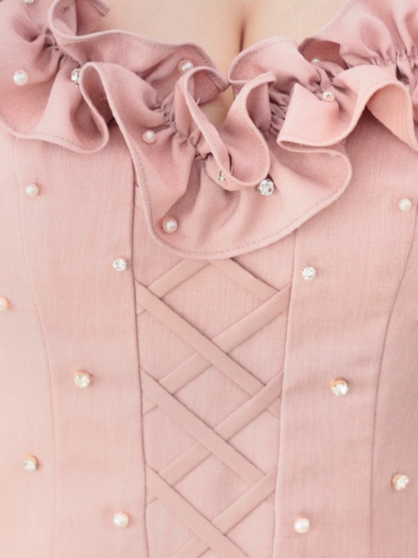 ピンク モデル:きよみ 身長:158cm 着用サイズ:Sサイズ