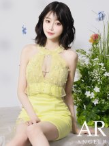 【予約商品/6月中旬-6月下旬発送予定】XSサイズあり【ANGEL R/エンジェルアール】ホルターネック/ バストレース/ フラワー/ フリル/ ビジュー/ タイト/ ミニドレス/ キャバドレス[OF2]