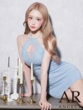 【予約商品/7月中旬-7月下旬発送予定】【ANGEL R/エンジェルアール】ホルターネック/ バストカット/ ビジュー/ パール/ メッシュ/ ラメ/ タイト/ マイクロミニドレス/ キャバドレス[OF2]