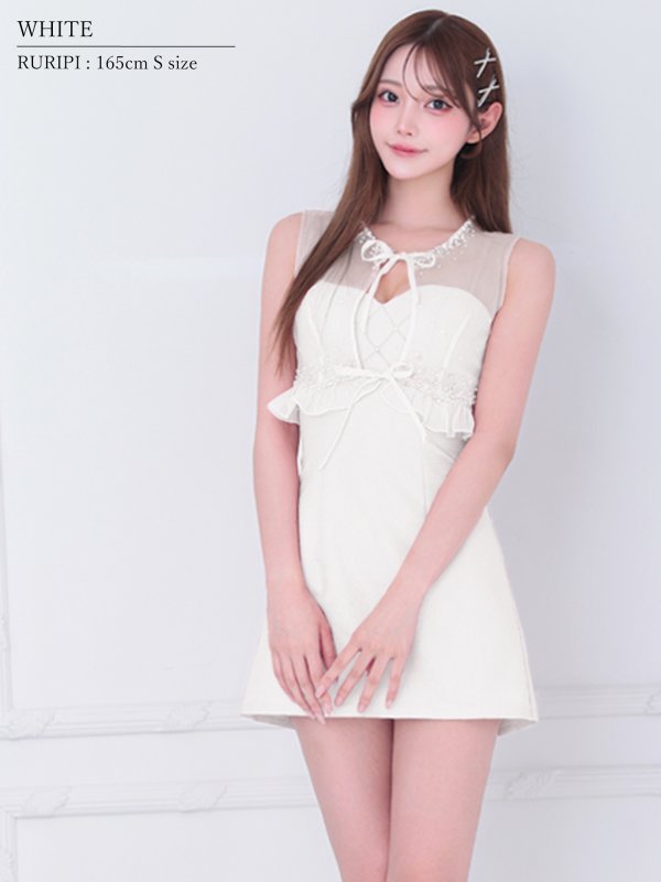 ホワイト モデル：るりぴ　身長：165cm　着用サイズ：Sサイズ