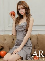 【予約商品/9月中旬-9月下旬発送予定】XSサイズあり【ANGEL R/エンジェルアール】フラワーレース/ ドレープ/ サテン/ フリル/ ビジュー/ セパレート/ フレア/ ミニドレス/ キャバドレス[OF2]
