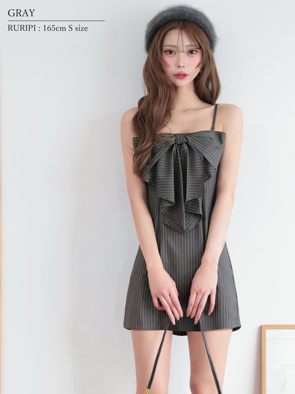 グレー　モデル：るりぴ　身長：165cm　着用サイズ：Sサイズ