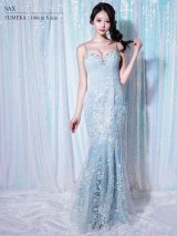 【予約商品/5月中旬-5月下旬発送予定】【ANGEL R/エンジェルアール】レース/ ベアトップ/ パール/ タイト/ ロングドレス/ キャバドレス[OF2]