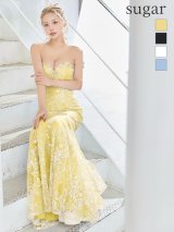 【ANGEL R/エンジェルアール】レース/ ベアトップ/ パール/ タイト/ ロングドレス/ キャバドレス[OF2]