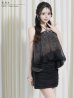 ブラック　モデル：みゆ　身長：156cm　着用サイズ：Sサイズ