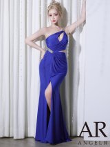 【予約商品/6月中旬-6月下旬発送予定】【ANGEL R/エンジェルアール】ワンショルダー/ バストカット/ アシンメトリー/ タック/ ビジュー/ タイト/ ロングドレス/ キャバドレス long[OF2]